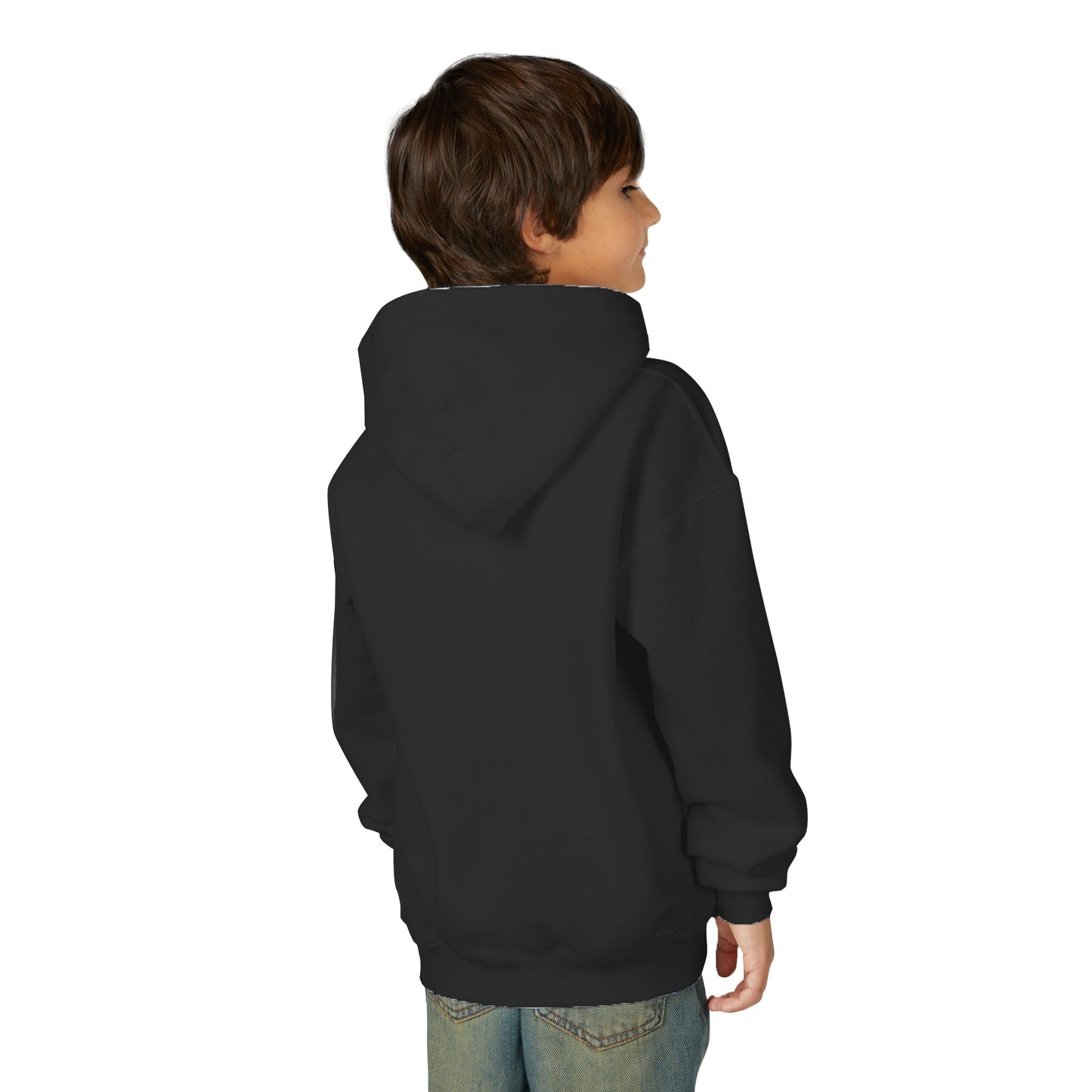 (BLACK) Trendy Youth Hoodie with Inspirational STND Design, Fashionable Kids Sweatshirt, Cozy Casual Wear, Perfect for School & Gifts