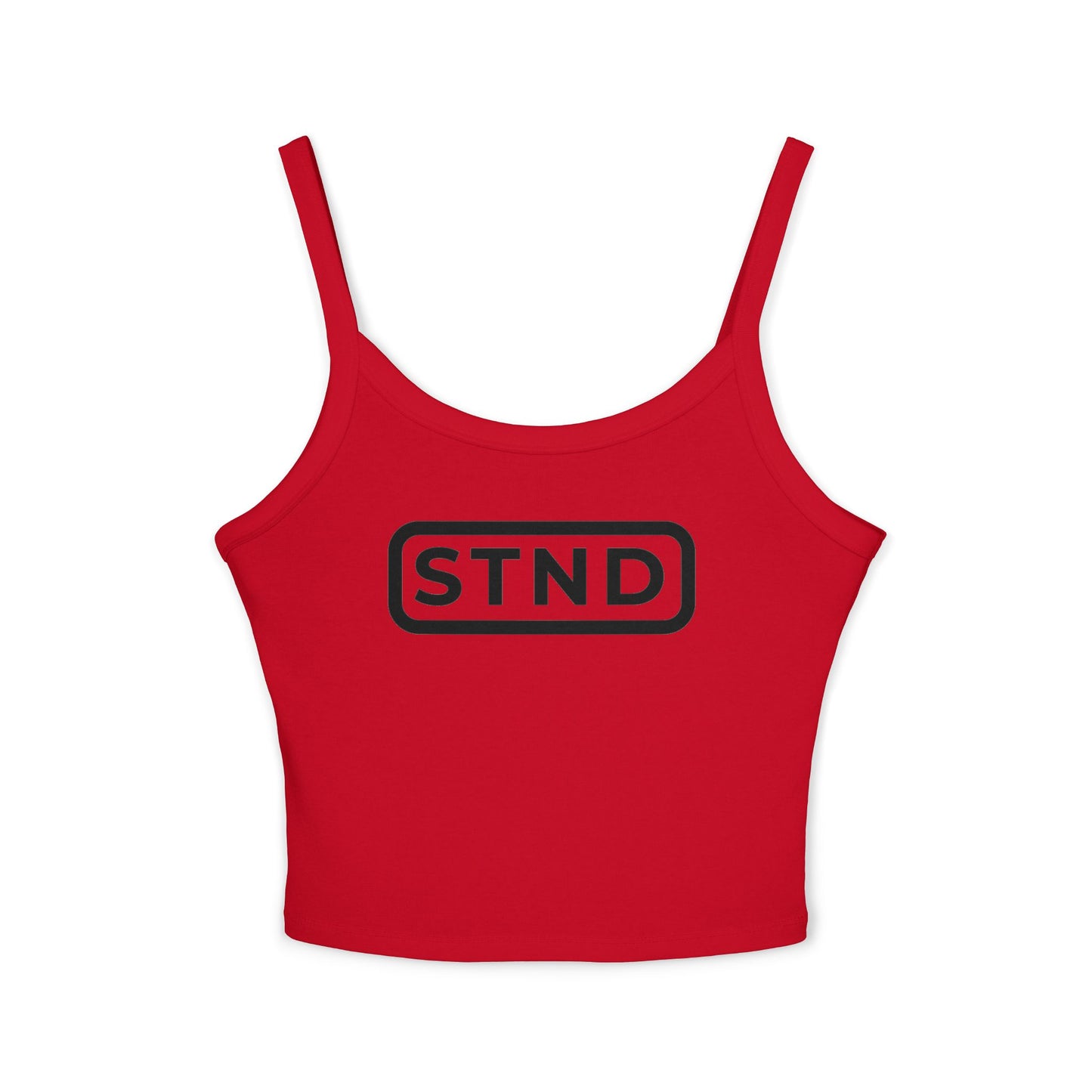 (RED) STND Women’s Spaghetti Strap Tank Top – Casual Slim Fit, Summer Essential, Layering Piece