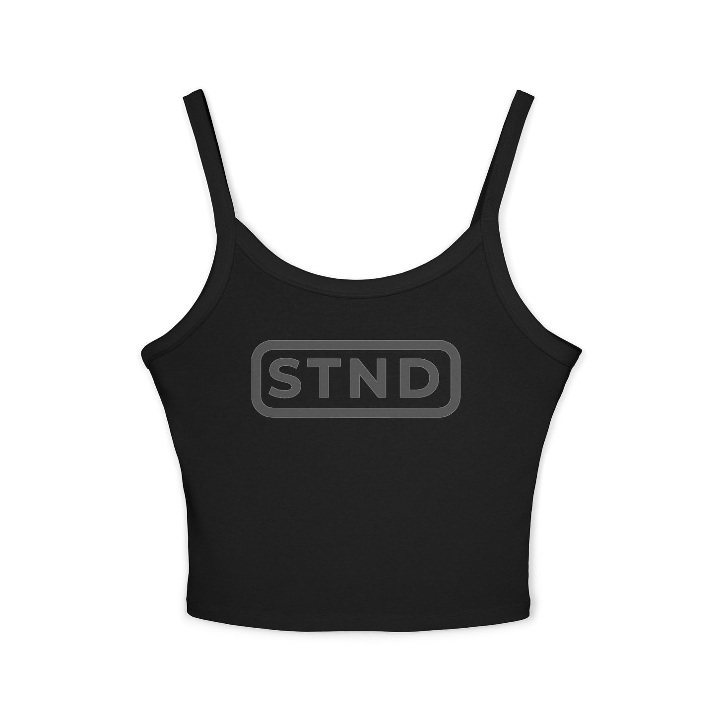 (BLACK) STND Women’s Spaghetti Strap Tank Top – Casual Slim Fit, Summer Essential, Layering Piece