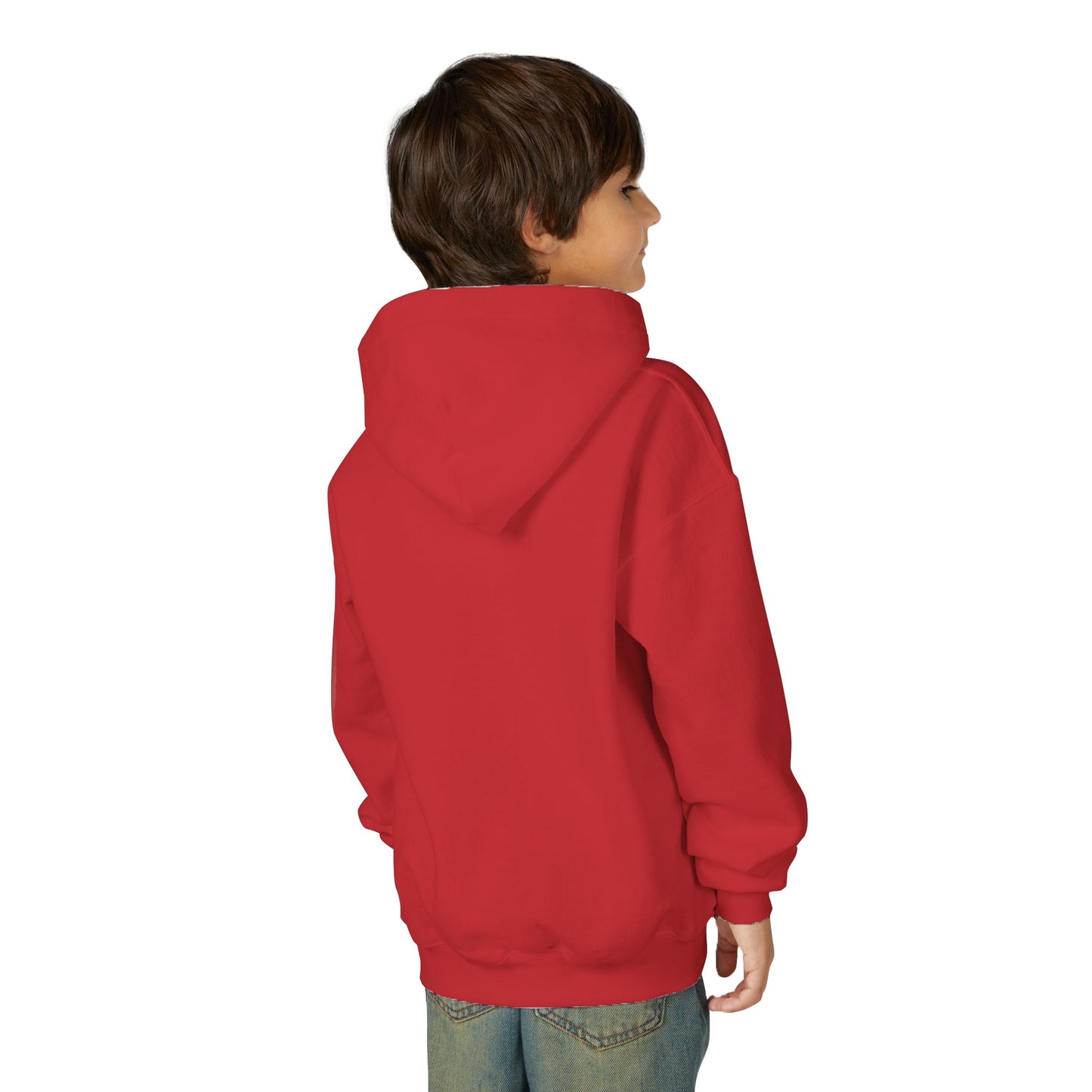 (RED) Trendy Youth Hoodie with Inspirational STND Design, Fashionable Kids Sweatshirt, Cozy Casual Wear, Perfect for School & Gifts