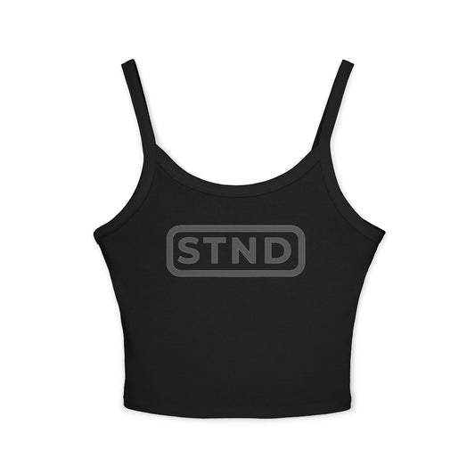 (BLACK) STND Women’s Spaghetti Strap Tank Top – Casual Slim Fit, Summer Essential, Layering Piece