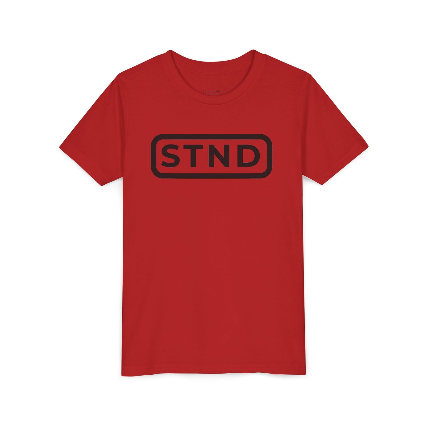 Youth RED - STND Classic Tee (Large Front STND) –  “Built to outlast every struggle.”