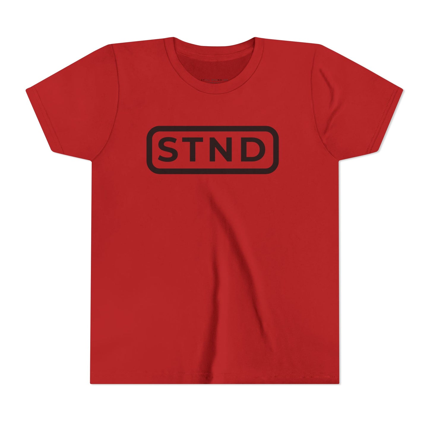 Youth RED - STND Classic Tee (Large Front STND) –  “Built to outlast every struggle.”