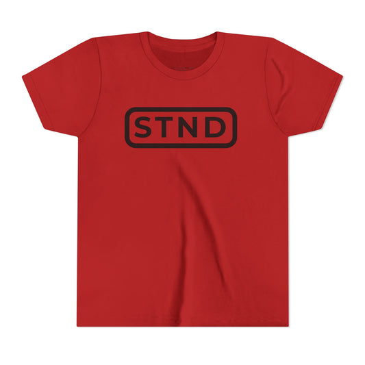 Youth RED - STND Classic Tee (Large Front STND) –  “Built to outlast every struggle.”
